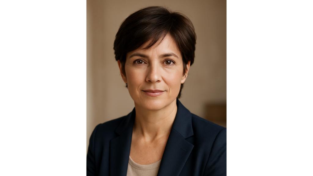 Femme mature sereine, peau naturelle, ménopause et soins pro-age Amatera