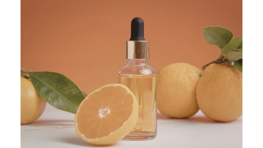 Vitamine C naturelle agrumes, soin antioxydant peau mature après 40 ans